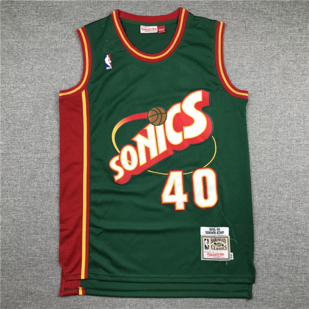 Camiseta Shawn Kemp 40 Oklahoma City Thunder Verde ⋆ MiCamisetaNBA